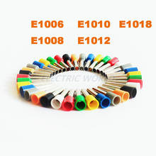 Insulated cord end terminals E1006 E1008 Tube Cable Connector wire terminals Insulating Crimp wire Connector E1010 E1018 2024 - buy cheap