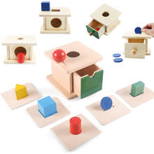 Montessori Math Toys Sensory Materials Wooden Ball Coin Box Educational Preschool Montessori Box For Toddlers 2 Years G1946T 2024 - buy cheap