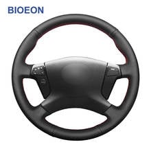 Black PU Artificial Leather Steering Wheel Braid Cover for Toyota Avensis 2003 2004 2005 2006 2007 2008 2024 - buy cheap