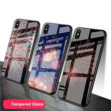 Fireworks Tempered Glass Phone Case For Redmi Note 5 6 7 8 9 Pro Note8T Note9S Redmi8 9 Cover Shell 2024 - buy cheap