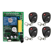 Interruptor de luz sem fio, ac 220 v, 2 canais, 10a, relé rf, controle remoto sem fio, receptor, transmissor, lâmpada para porta de garagem, janela