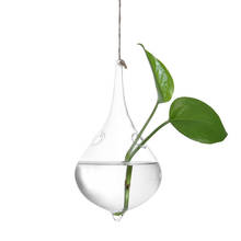 Прозрачная подвесная стеклянная ваза в форме шара террариума, цветочные горшки, настенная емкость для рыб, Свадебный декор QW 2024 - купить недорого