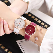 Women Leather Diamond Watch Luxury Ladies Quartz Watches CCQ Clock Relogio Feminino 2024 - buy cheap