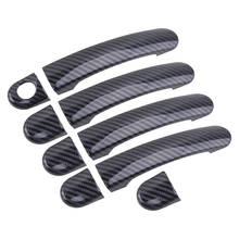 9pcs/Set ABS Door Handle Cover Trim Carbon Fiber Style Fit for Volkswagen Tiguan Jetta MK6 Polo 2012 2013 2014 2024 - buy cheap