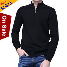 2019 Thicken Polo Sweaters Men Pullover Winter Warm Cotton Knitted Half Zipper Sweater Pullover Male Jumper Autumn Spring Jersey 2024 - buy cheap