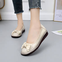 Muyang-sapatos femininos de couro legítimo 2019, mocassins femininos de couro macio, feitos à mão, casual, para primavera e outono 2024 - compre barato