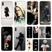 Funda de teléfono de silicona blanda hip hop rapero Eminem para iPhone 11 Pro 7 8 Plus XR XS Max 4 5 5S SE 6 6s Funda Etui 2024 - compra barato