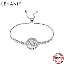 LEKANI 925 Sterling Silver Shiny Tree of Life Charms Bracelet For Women Adjustable Box Link Chain Bracelet Silver Jewelry Gift 2024 - buy cheap