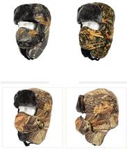 Winter Warm Camouflage Hat Men LeiFeng Hunting Hat Bomber Hats Thick Warm Earflap Mask Riding Windproof Ear Protection Snow Hat 2024 - buy cheap