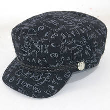 fashion Graffiti hat Graffiti printing beret cap for Autumn Winter cotton flexible soft berets street style dance hip hop hats 2024 - buy cheap
