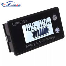 Mini indicador de capacidade da bateria, indicador de chumbo-ácido-lítio dc 10v-100v para motocicleta e carro, voltímetro, medidor de temperatura e alarme 2024 - compre barato