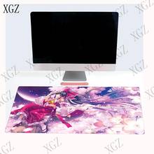 XGZ Cherry Blossoms Trees Anime Girl Locking Edge Gaming Large Mouse Pad Gamer Game MousePad Speed Version for CSGO LOL Dota2 2024 - buy cheap