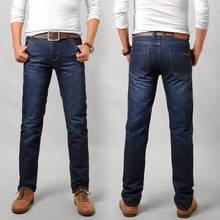 2019 Новинка весна лето мужские облегающие джинсы мужские классические повседневные обтягивающие прямые эластичные джинсовые штаны размера плюс 2024 - купить недорого
