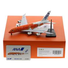 Avión de aleación coleccionable con alas JC EW4388008 ANA, avión volador Honu Livery "Airbus A380, avión fundido a presión, modelo JA383A, 1:400 2024 - compra barato