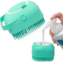 Pet Dog Shampoo Massager Brush Cat Massage Comb Grooming Scrubber Shower Brush for Bathing Short Hair Soft Silicone Brushes 2024 - buy cheap