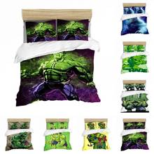 Disney Marvel Hulk Cartoon 3D Bedding Sets Boy Girls Avenger alliance Character Pillowcases Duvet Cover Sets Single Twin Queen 2024 - buy cheap