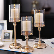 IMUWEN-candelabro de cristal delicado, centro de mesa romántico para fiesta, portavelas, decoración del hogar 2024 - compra barato