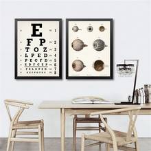 Quadro de pintura em tela quadro de olho poster optometrist presente anatomia do olho humano cartazes clínica arte da parede decoração 2024 - compre barato