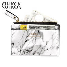 CUIKCA White Marble Leather Wallet Women Travel ID Card Holder Coin Purse Available Credit Card Holder 2024 - buy cheap
