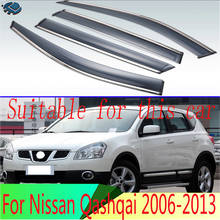 For Nissan Qashqai First generation (J10) 2006-2013 Plastic Exterior Visor Vent Shades Window Sun Rain Guard Deflector 2024 - buy cheap