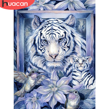 HUACAN 5D DIY Diamond Painting Animal Tiger Full Square Diamond Mosaic Diamond Embroidery Cross Stitch Resin Drill Home Decor 2024 - buy cheap