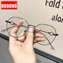 RBROVO-Gafas redondas con montura pequeña para mujer, anteojos femeninos con luz azul, montura De Metal, para Lectura, 2021 2024 - compra barato
