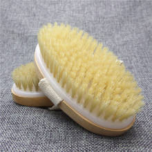 Dry Skin Body Brush Soft Natural Bristle Bath Brush Skin Exfoliating SPA Body Brush Wooden Shower Brush Without Handle 2024 - buy cheap