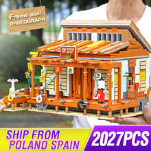 2027PCS MOC Streetview Building Blocks The Shipyard Old Finshing Store Model Assembly Brick Kids Educational Toys Christmas Gift 2024 - buy cheap