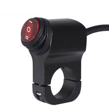 Interruptor de luz de freio para motos, 1 polegada, 24mm, chave de montagem do guidão, luz de neblina, botão liga/desliga com luz indicadora 2024 - compre barato