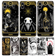 Death Tarot Cover Phone Case For iPhone 11 Pro Max 13 12 Mini 6 X 8 6S 7 Plus XS + XR 5S SE Art Coque Cell Moblie 2024 - buy cheap