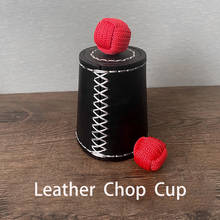 Leather Chop Cup Magic Tricks Stage Close Up Magia Cup tour de magie Cup Appearing Magica Mentalism Illusion Gimmick Props 2024 - buy cheap
