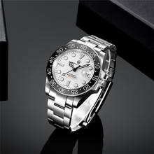 Relógio mecânico masculino, relógio de pulso automático em aço inoxidável à prova d'água, marca famosa de luxo, novo, 2020 2024 - compre barato
