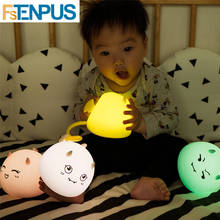 LED USB Children Animal Night Lamp Light Touch Soft Cartoon Baby Bedroom Nursery Lamp Breathing LED Night Light Gift J#1 2024 - buy cheap