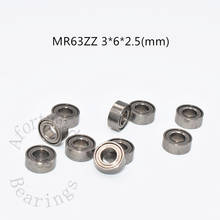 MR63ZZ-rodamiento de acero cromado en miniatura, ABEC-5 sellado de Metal, 3x6x2,5 (mm), 10 piezas, envío gratis, MR MR63 MR63ZZ 2024 - compra barato