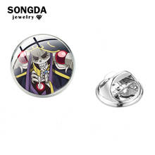 SONGDA Overlord Albedo Lapel Pins Handmade Glass Cabochon Brooch Pin Cosplay Badges Accessories for Clothes Backpack Decoration 2024 - buy cheap