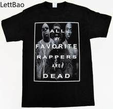 Hip Hop Rap Tee Rapper Biggie Tupac 2Pac Adult New Fashion O-Neck Funny Print Cotton Men Tops Tees Short Sleeve Clothes 2024 - buy cheap