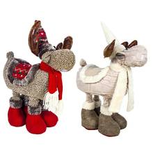 Santa Claus figurita de Navidad alce de peluche de juguete muñeca decoración de ventanas 45-60CM 2024 - compra barato