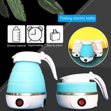 Portable Boiling WaterTea Pot 600W Stainless Steel Silicone Foldable Electric Kettle for Travel Home Kitchen Gadgets US/EUPlug 2024 - buy cheap