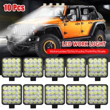 10PCS Car Work Light 48W 16LED Light Bar MINI Driving Fog Lamps Super Bright Roof Spotlight for SUV ATV Off-Road 2024 - buy cheap