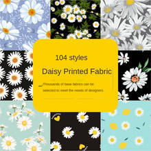 104 styles of daisy digital printing fashion fabric chiffon satin four-way stretch twill swimsuit material fabric for dress 2024 - buy cheap
