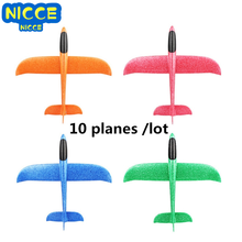 Nicce-planador epp com lançamento manual, avião de espuma, ar livre, brinquedo infantil, 48cm, brinquedos interessantes, 10 espaços, frete grátis 2024 - compre barato