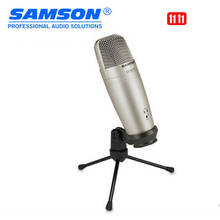 Samson C01U Pro Membrane Capacitor Monitor's USB Studio Condenser Microphone With Real-time Monitoring Large Diaphragm Condenser 2024 - buy cheap