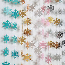 4M Snowflake Paper Garland Banner Hanging Bunting Flag String Christmas Decoration For Home Decor Winter Birthday Party Supplies 2024 - buy cheap