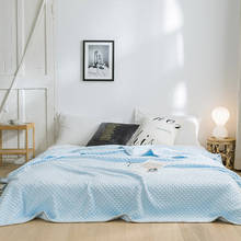 Coberta azul macia de flanela coral, cobertura de sofá, colcha quente rosa, lance para as 4 estações, cama de viagem, multiuso 2024 - compre barato