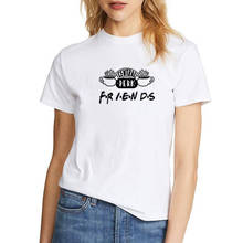 Camiseta con estampado de Friends para mujer, Blusa de algodón de manga corta con cuello redondo, playera holgada para mujer 2024 - compra barato