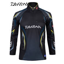 Daiwa дышащая рыболовная рубашка с длинным рукавом, куртка для рыбалки, спортивная одежда для верховой езды, анти-УФ, быстросохнущая одежда для рыбалки, Мужская одежда для рыбалки 2024 - купить недорого