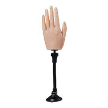 Силиконовые манекен руки для практики ногтей, женская модель, кольца с украшениями дисплей, регулируемые накладные наконечники для нейл-арта 2024 - купить недорого
