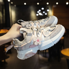 Summer Shoes for Women Sneakers Flower Mesh Dad Shoes Cute Thick Heel White Shoes Designer Breathable Running Platform Sneakers 2024 - buy cheap