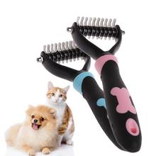 Pente de remoção do cabelo para cães gato detangler para aparar desmancha escova de limpeza ferramenta para matted cabelo longo encaracolado pet 2024 - compre barato