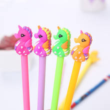 40pc/lot  Cartoon hippocampus sea animal Gel ink pen/ student office water pen / signature pen/children gift/creative stationery 2024 - buy cheap